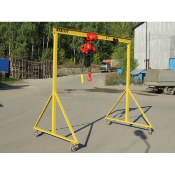 Купить Мини-кран козловой (МПУ) OCALIFT г/п 1т 4х4 метра мобильный ручной - Интернет магазин промышленного оборудования ООО "РУССНАБ"-5